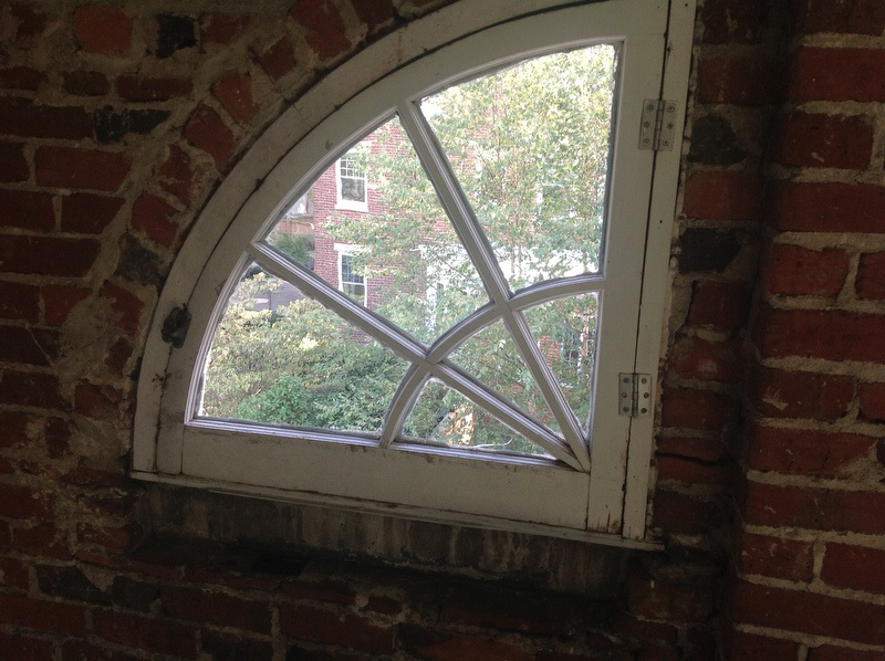 Original windows still in attic (there are dormers along each long wall, and two of these at each end)