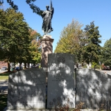 One of many statues at the park