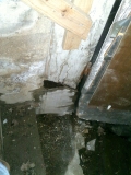 The worst water intrusion spot in our cellar.