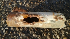 Hole in drain pipe