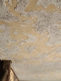 Painted-over popcorn ceiling