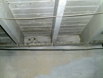 T&G subfloor, viewed from cellar