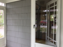 Enclosed porch, interior front door to living room