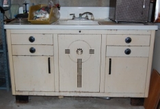 vintage metal cabinet deco trim